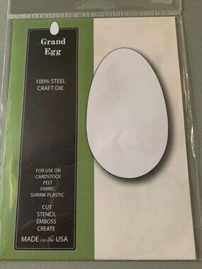 Poppystamp Inc Grand Egg Craft Metal Die 2.2x3.6" Scrapbooking Cardmaking - New